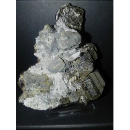 HUARON Pyrite Quartz, Sphalerite, Galene Mine, Pasco Dept., Perou