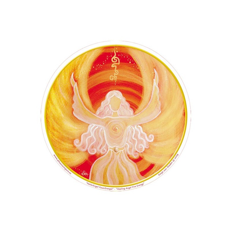 Adhésif verre Ange - Guérison Energie du Feu