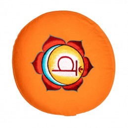 COUSSIN DE MEDITATION - 2ème Chakra Swadisthana - orange