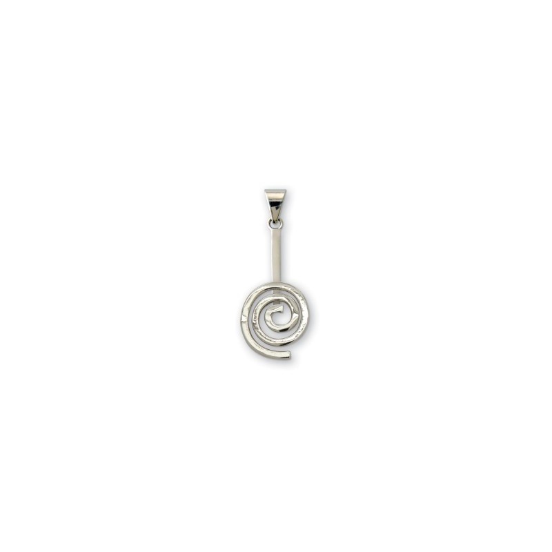 Empiècement en métal argenté spirale