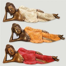 BOUDDHA ALLONGE COLORE EN RESINE 60 CM