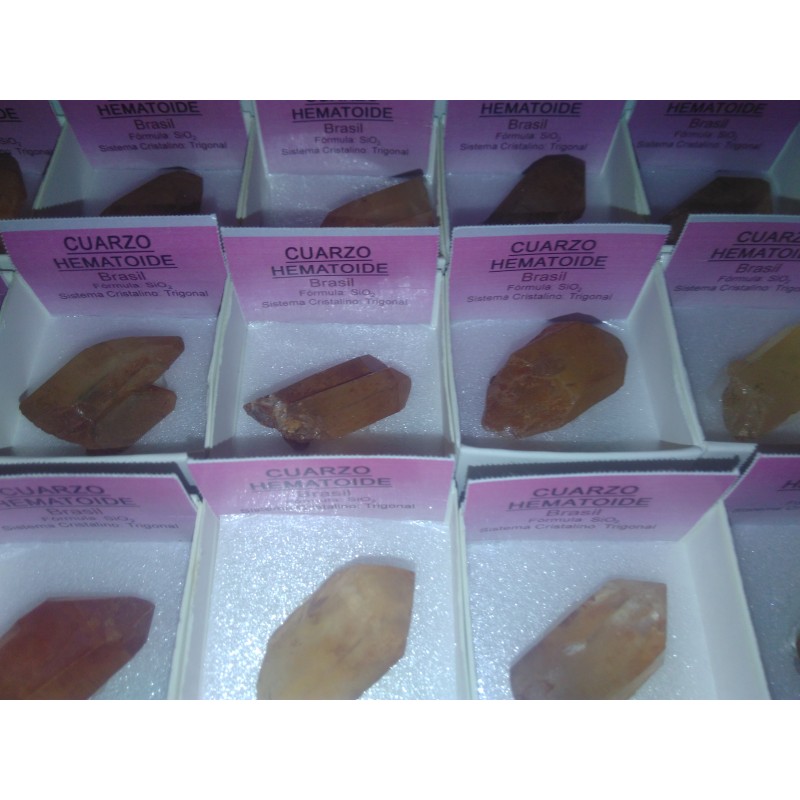 QUARTZ HEMATOIDE / MANDARINE POINTE 2 A 3 CM