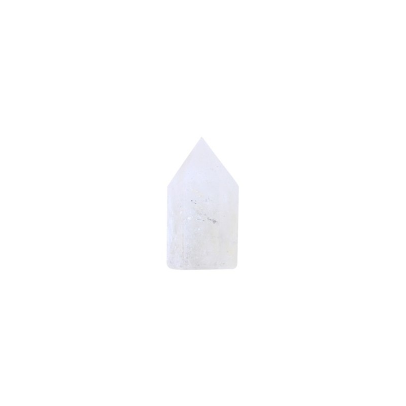Pointe Polie Hexagonale Cristal de Roche - 3,5 cm