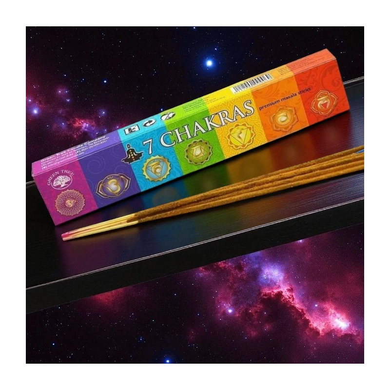 Encens Green Tree 7 CHAKRAS 15 grammes baton Encens Green Tree 7 CHAKRAS 15 grammes baton