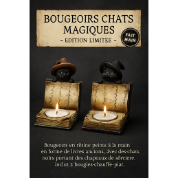 Bougeoirs Chats Sorciers