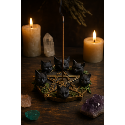 PORTE ENCENS PENTAGRAMME CHAT