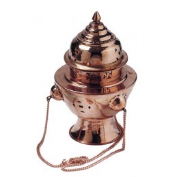 ENCENSOIR A CHAINE CUIVRE GRAND MODELE 26 CM