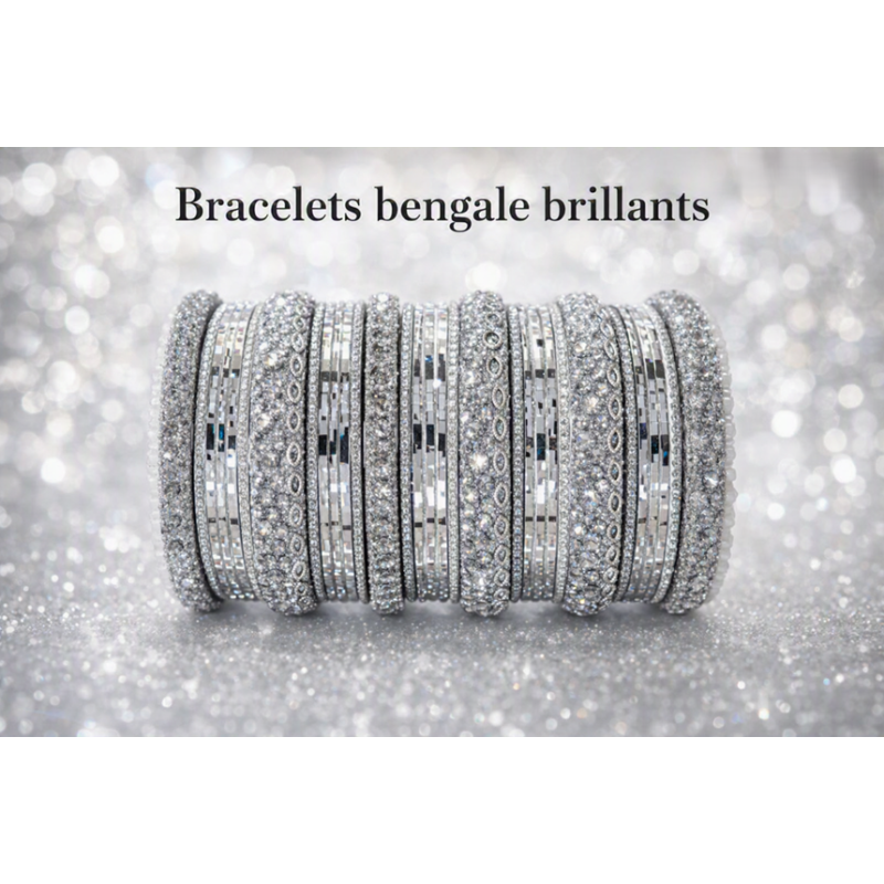 Bengale gris paillettes - from India