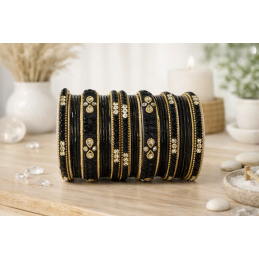 Bengales noirs paillettes - from India