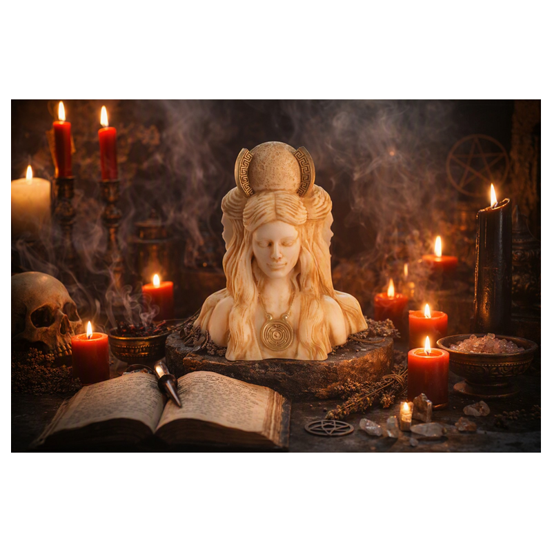Statue d’Hécate – Figurine de la Déesse de la Magie et des Mystères Grecs
