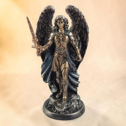 Archange Saint Michel – Résine 10×8×18 cm