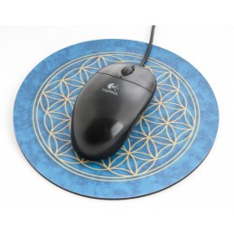 TAPIS DE SOURIS FLEUR DE VIE BLEU
