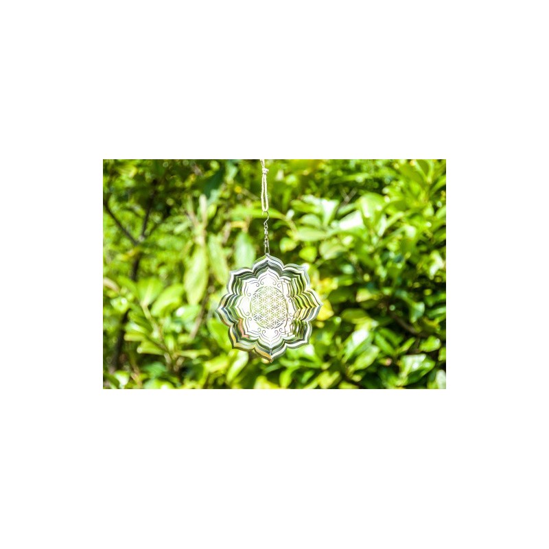 MOBILE FLEUR DE VIE EN ACIER INOXYDABLE DIAMETRE 15.3CM 
