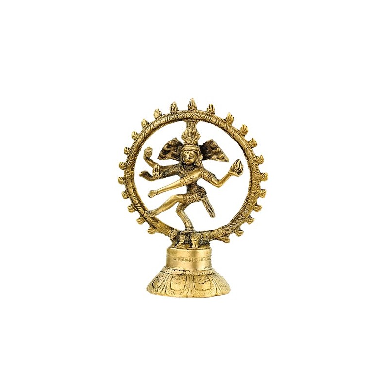 NATARAJ EN LAITON 13 CM BOUDHISME INDE