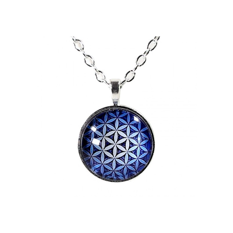 PENDENTIF FLEUR DE VIE  AVEC CHAINE