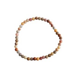 BRACELET AGATE 4 MM VARIETE CRAZY LACE PERLE RONDE