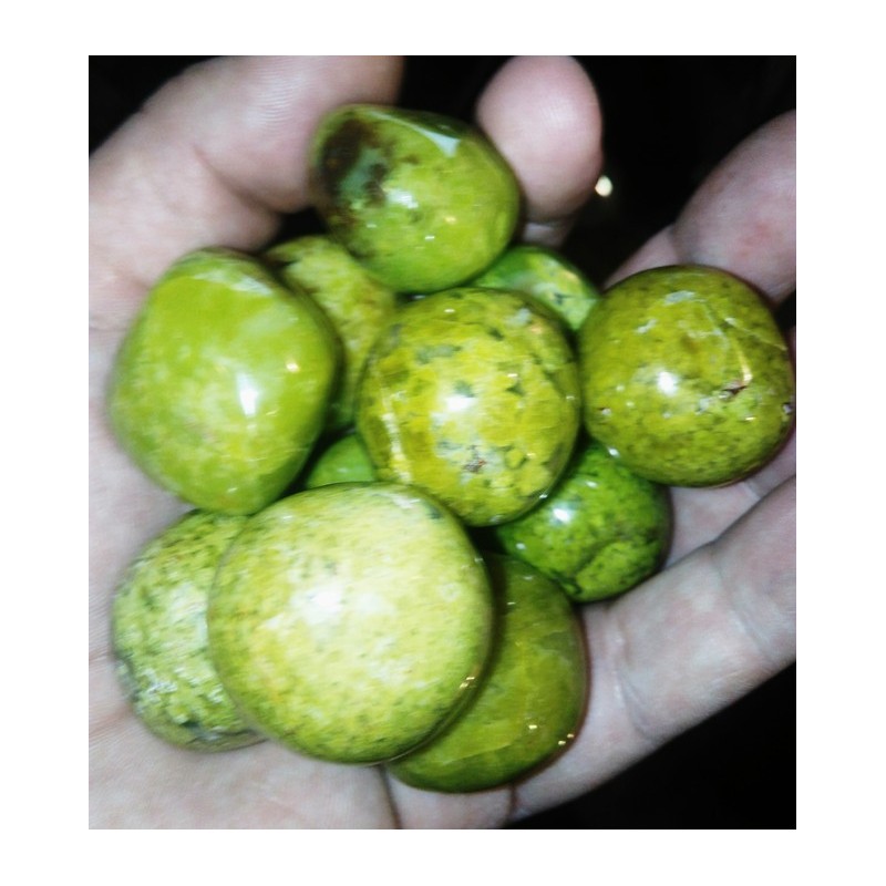 OPALE VERTE 3 CM DE DIAMETRE