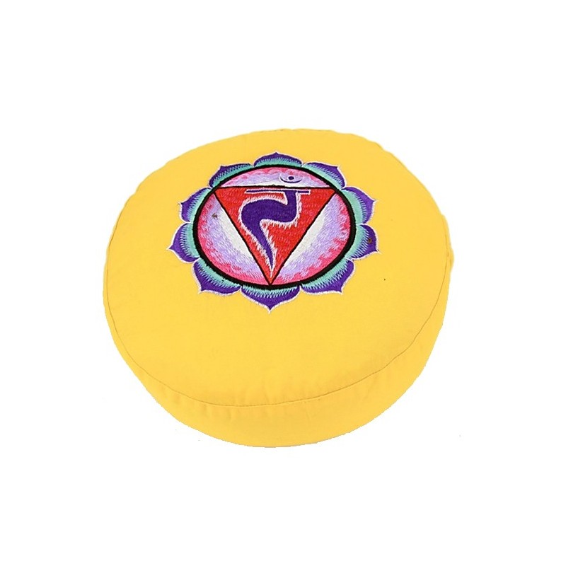 COUSSIN DE MEDITATION - 3ème Chakra Manipura - jaune