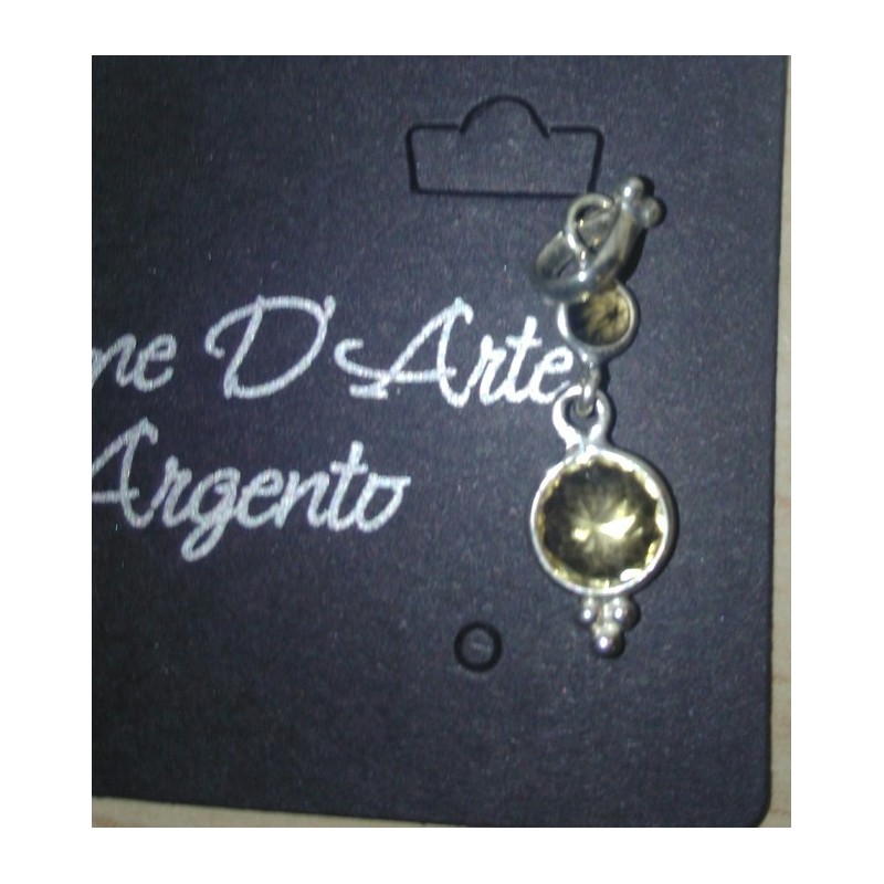 PENDENTIF EN ARGENT 925 ET CITRINE NATURELLE