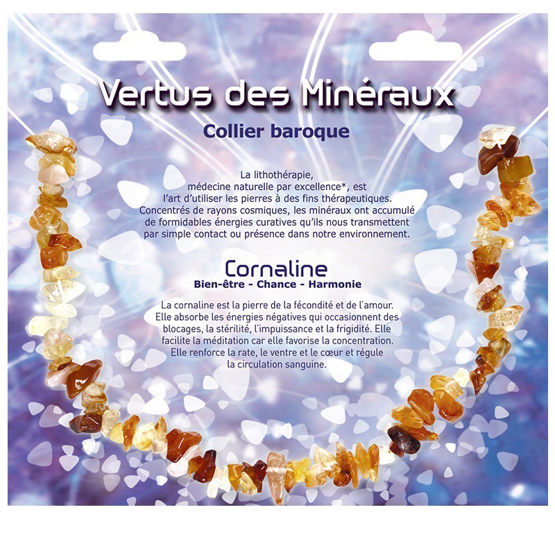 COLLIER BAROQUE CORNALINE