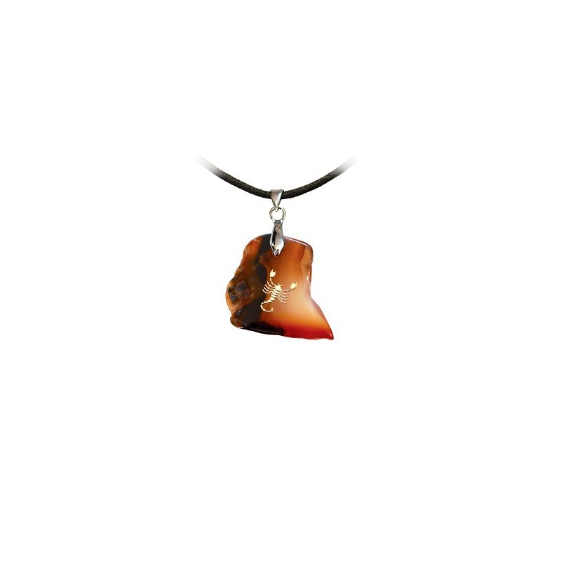 PENDENTIF ASTOLOGIQUE EN AGATE SCORPION