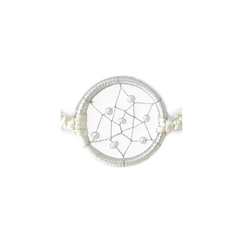BRACELET REGLABLE ATTRAPE REVE BLANC