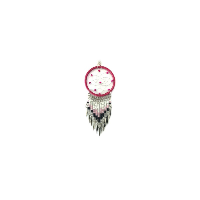 SAUTOIR PENDENTIF ATTRAPE REVE FUSHIA