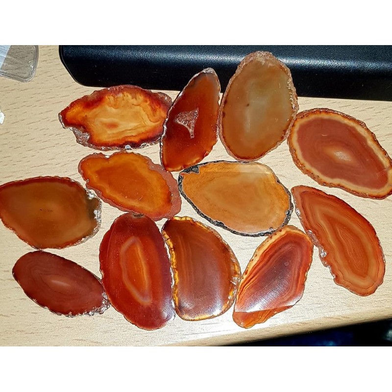 AGATE NATURELLE ROUGE TRANCHE FINE 3/4 CM AGATE NATURELLE ROUGE TRANCHE FINE 3/4 CM