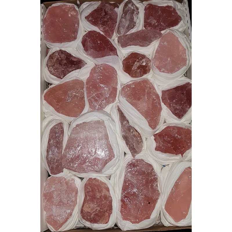 QUARTZ ROSE BRUTE MADAGASCAR 50 A 100 GR