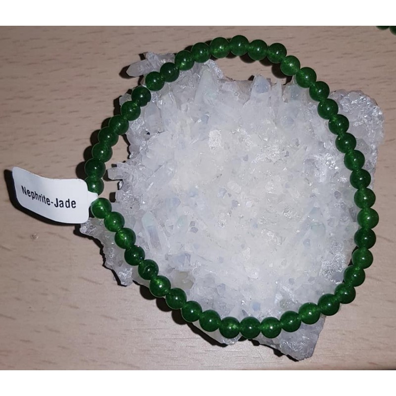 BRACELET DE JADE NEPHRITE ROND 4mm