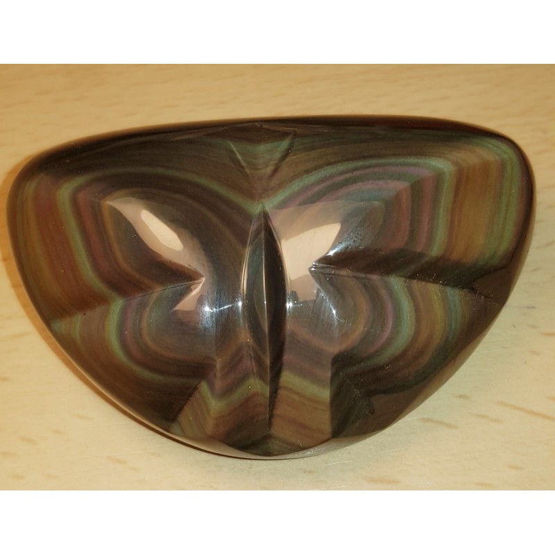 OBSIDIENNE OEIL CELESTE FORME LIBRE COEUR
