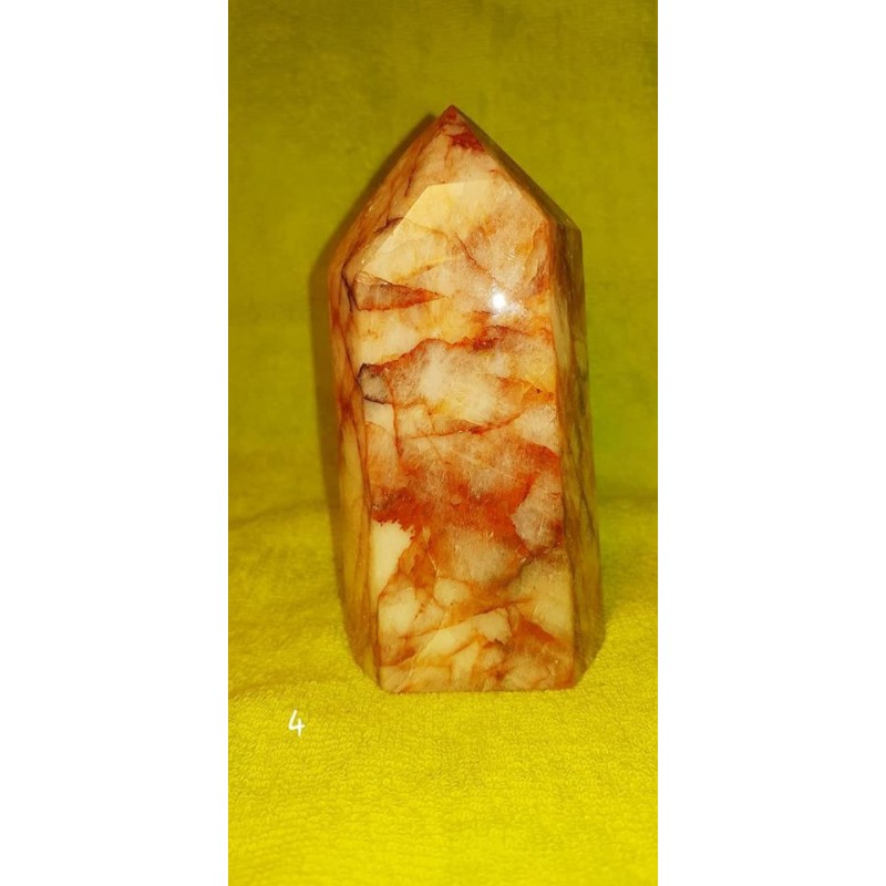 QUARTZ HEMATOIDE OBELISQUE 13 CM