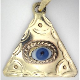 Amulette Oeil turc de protection sur pyramide 3 cm