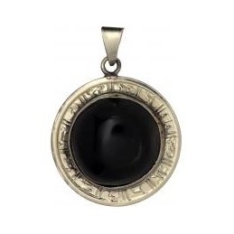 Amulette Tetragramaton + obsidienne 2.5cm