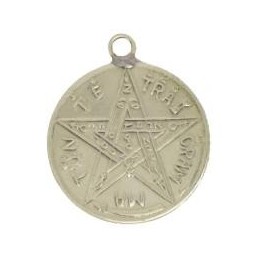 Amulette Etoile alchimique a 7 pointes + tetragramme 2.5 cm