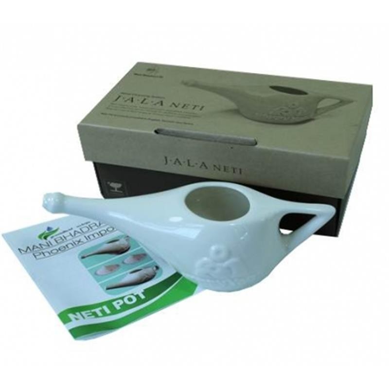 Neti pot céramique + 25g sel himalaya Neti pot céramique + 25g sel himalaya