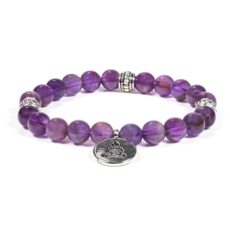 BRACELET MALA AMETHYSTE PERLE 8MM BRACELET MALA AMETHYSTE PERLE 8MM