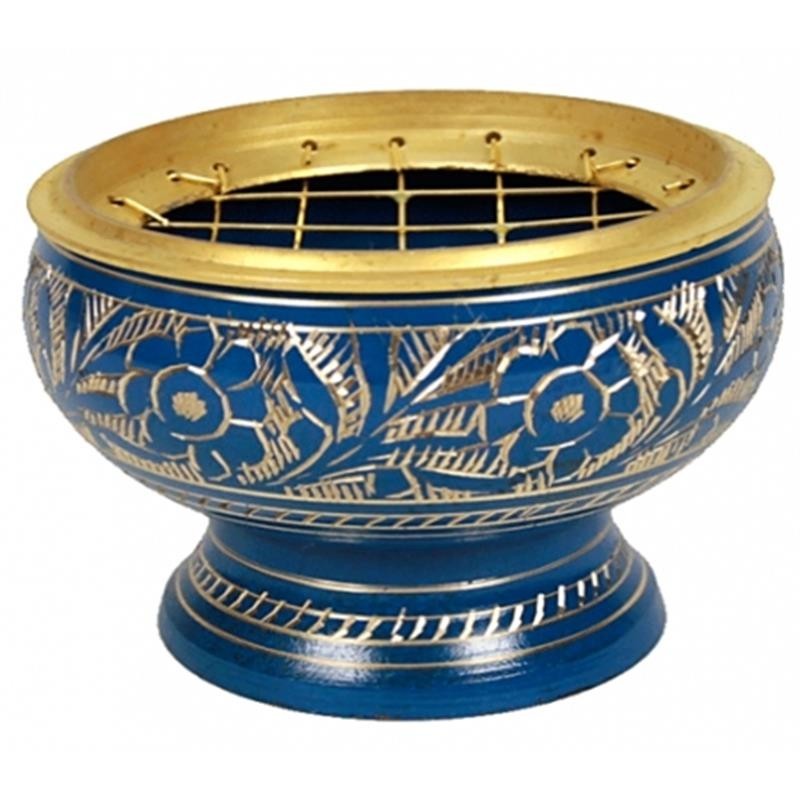 ENCENSOIR BRULE PARFUM BLEU 7.5 CM ENCENSOIR BRULE PARFUM BLEU 7.5 CM