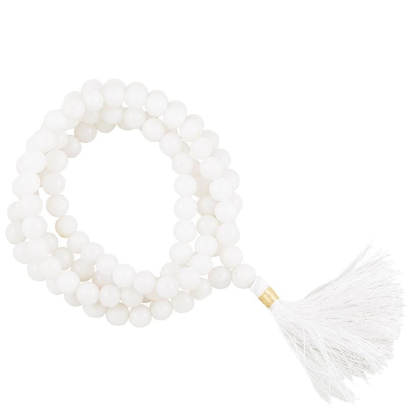 Mala en agate blanche 108 perle Mala en agate blanche 108 perle
