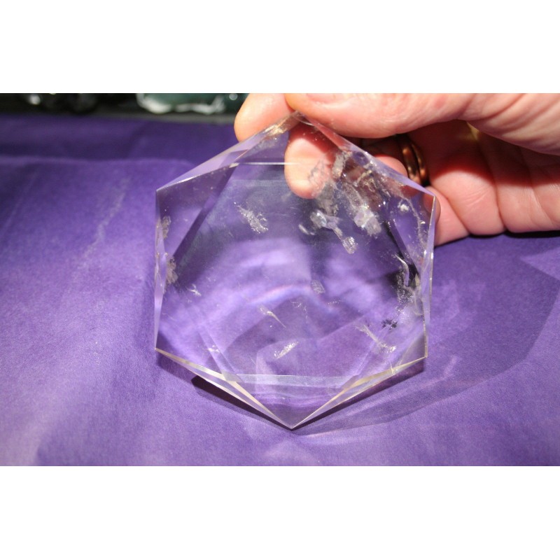 MAGNIFIQUE PENTAGRAMME ETOILE DE DAVID CRISTAL DE ROCHE EXTRA GRAND MODELE
