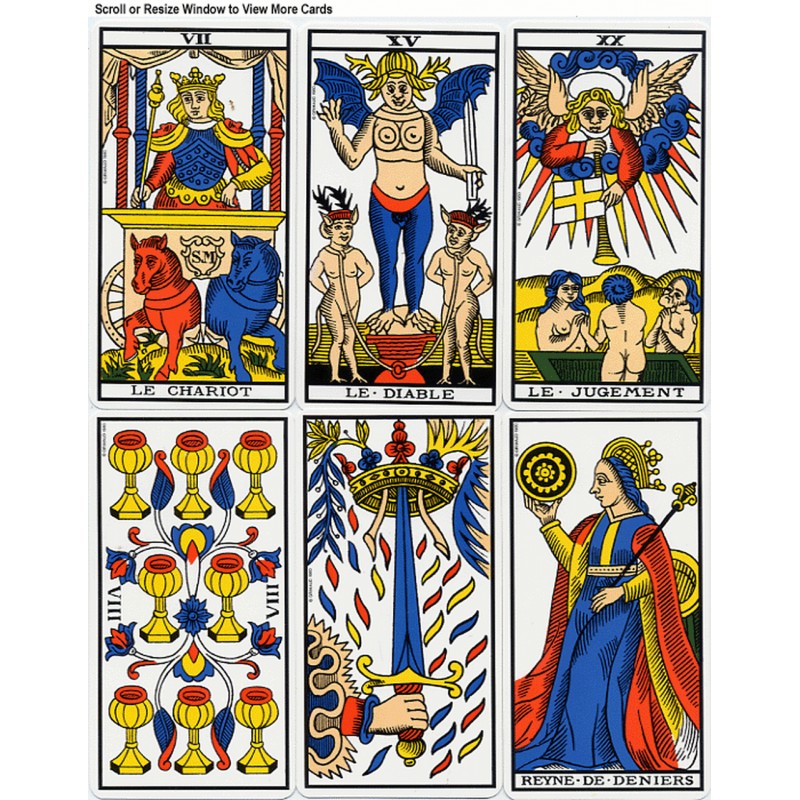 Jeu De Cartes Mini Tarot De Marseille GRIMAUD - Divination, Cartomancie - Format Compact